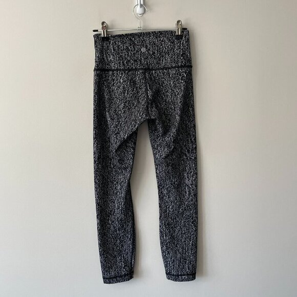 Lululemon High Times Pant Activewear Leggings Luon Suited Jacquard Black White 4 - Picture 3 of 6